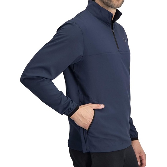 Three Sixty Six Men’s Vented, Dry Fit, 1/4 Zip Golf Jacket -(Navy) Size Large - Picture 4 of 13
